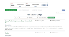 Desktop Screenshot of findasoccercamp.com