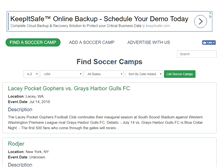 Tablet Screenshot of findasoccercamp.com